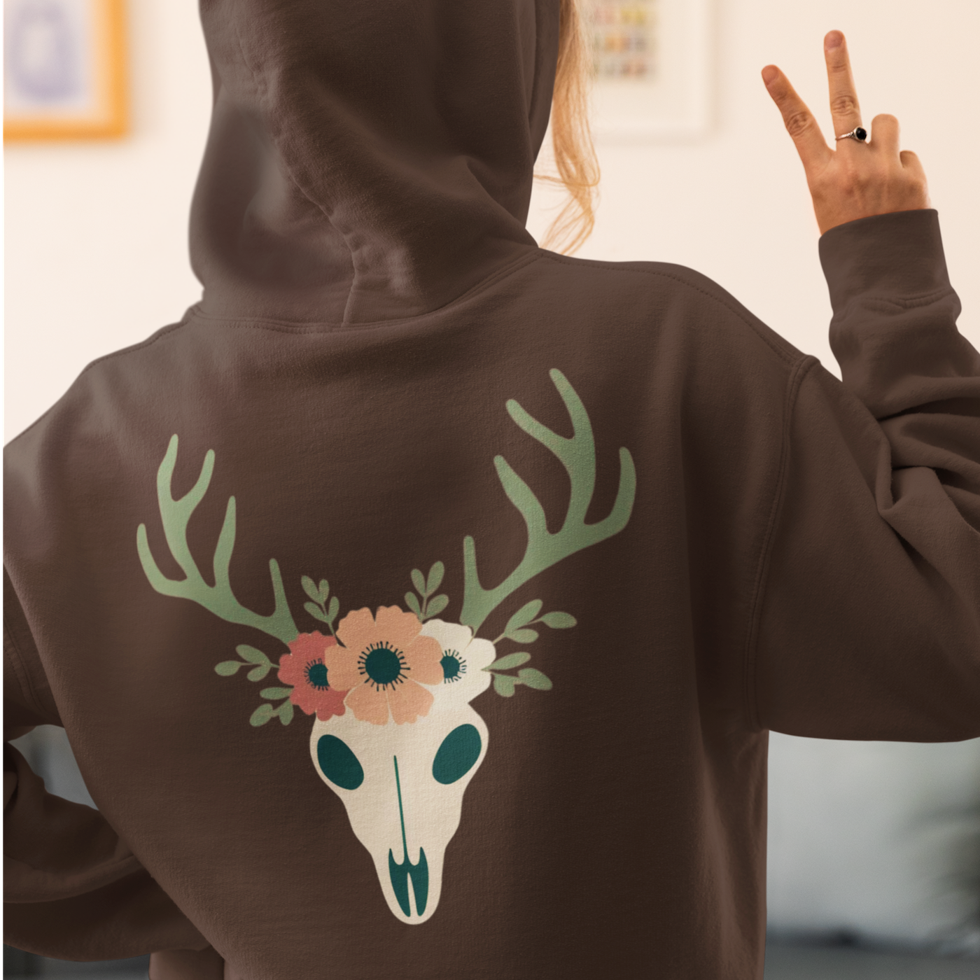 Deer skull outlet hoodie